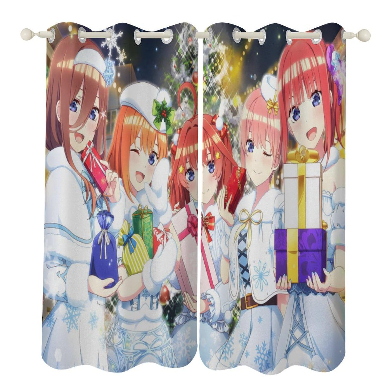 Amazon｜五等分の花嫁 カーテン 遮光 可愛い 遮光カーテン アニメ